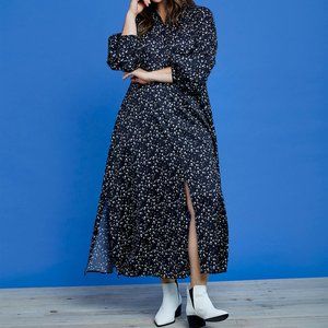 R29 X Eloquii Maxi Shirt Dress with Slits